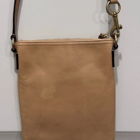 Coach Tan Leather North South Zip Crossbody - Picture 13 of 13